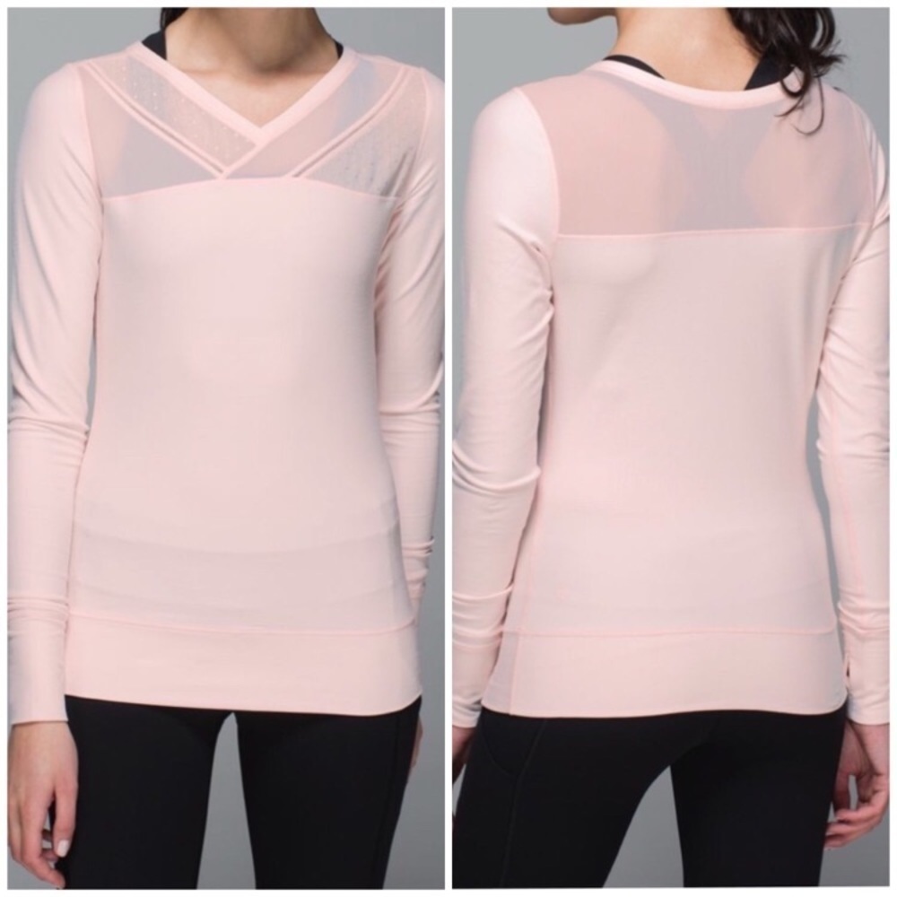 8. Lululemon Just Breathe Long Sleeve Parfait Pink